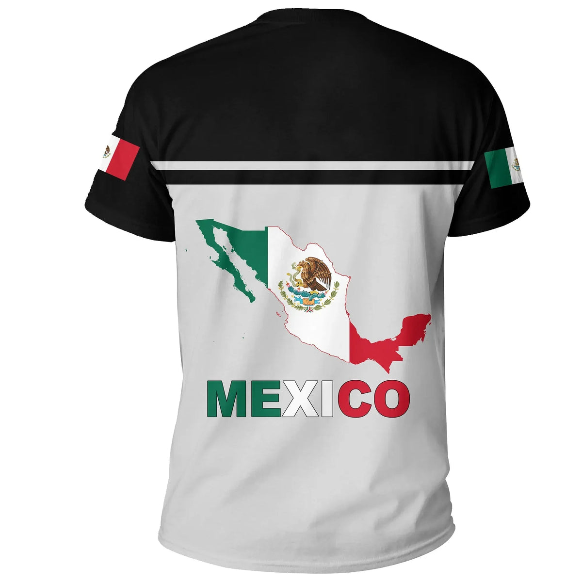 Mexico T Shirt Coats Of Arms Map Flag RLT13 - Wonder Print Shop
