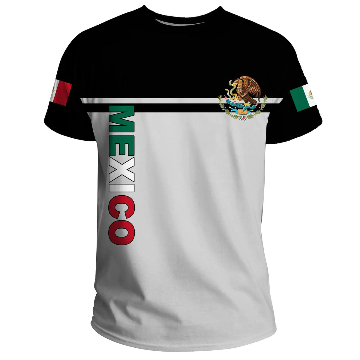 Mexico T Shirt Coats Of Arms Map Flag RLT13 - Wonder Print Shop