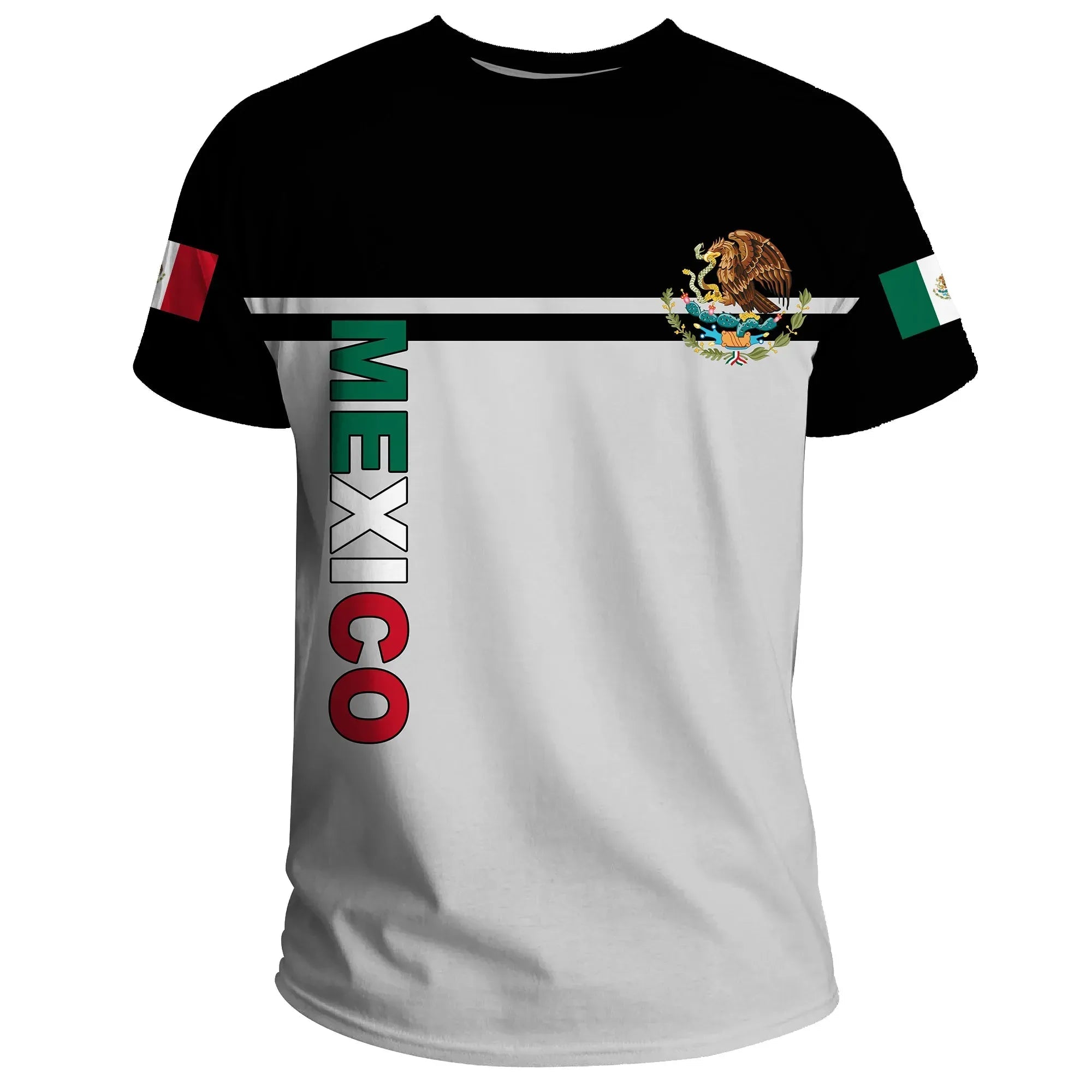 Mexico T Shirt Coats Of Arms Map Flag RLT13 - Wonder Print Shop