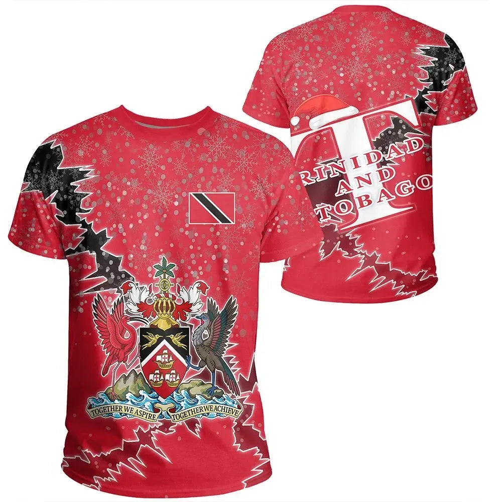 Trinidad and Tobago Christmas Coat Of Arms T Shirt X Style8 RLT6 - Wonder Print Shop