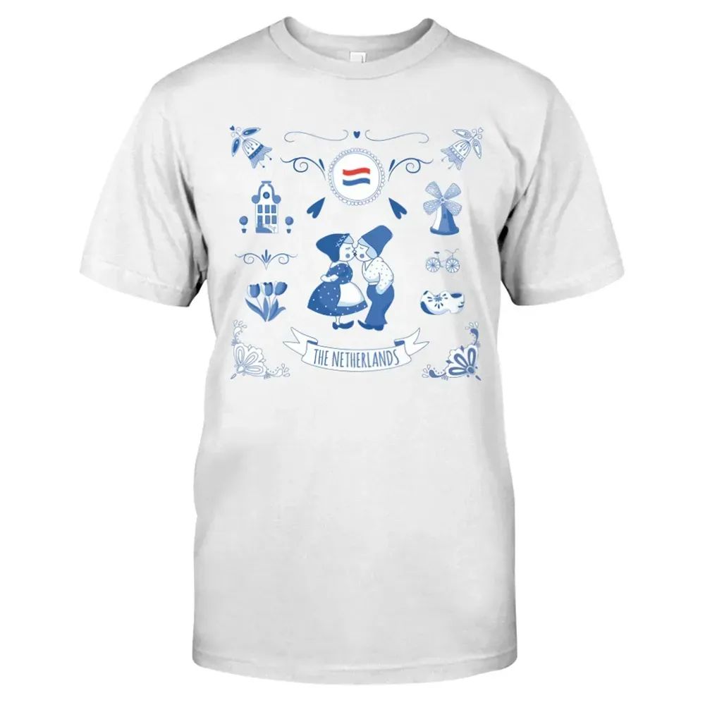 The Netherlands Symbols T Shirt RLT7 - Wonder Print Shop