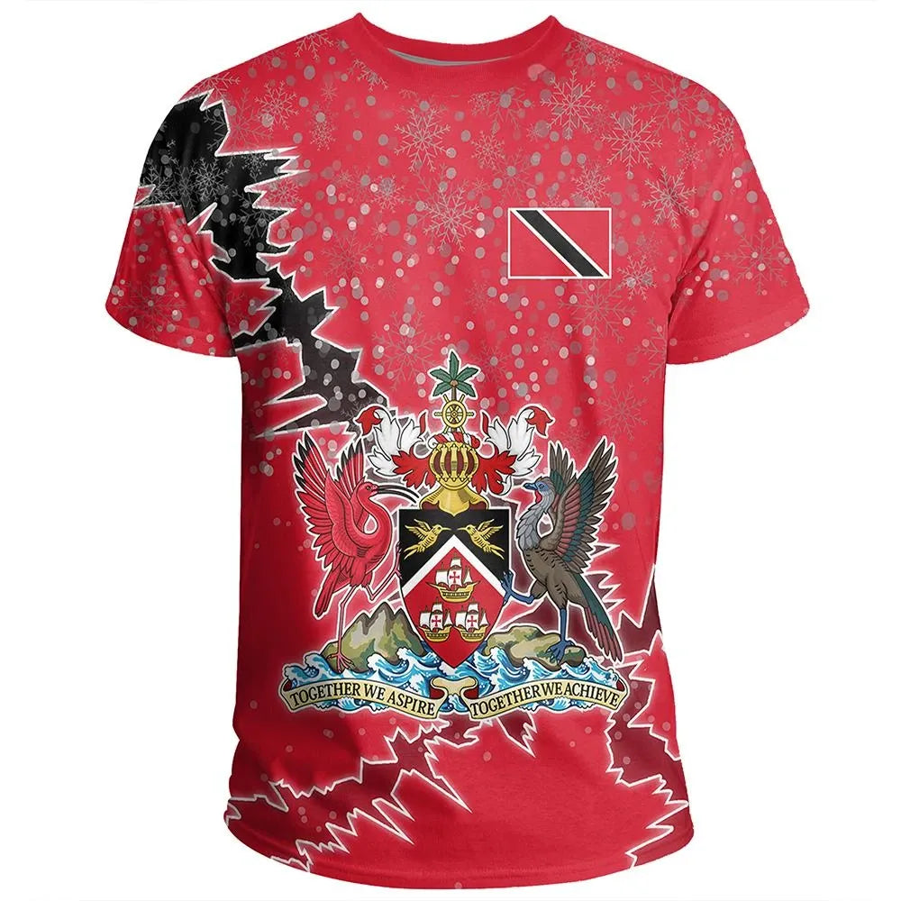 Trinidad and Tobago Christmas Coat Of Arms T Shirt X Style8 RLT6 - Wonder Print Shop