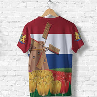 Netherlands Windmill and Tulips T Shirt RLT7 - Wonder Print Shop