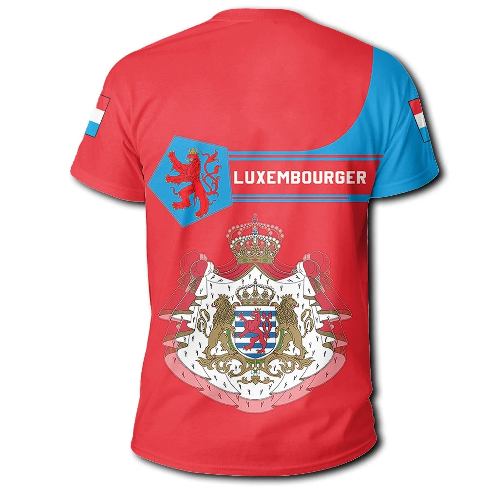 Luxembourg Coat Of Arms T Shirt Simple Style8 RLT6 - Wonder Print Shop