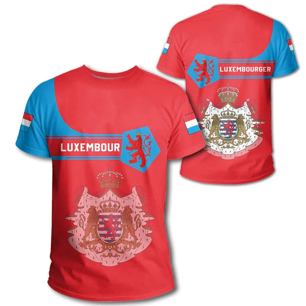 Luxembourg Coat Of Arms T Shirt Simple Style8 RLT6 - Wonder Print Shop