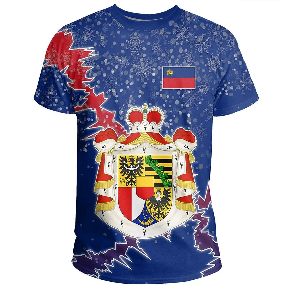 Liechtensteins Christmas Coat Of Arms T Shirt X Style8 RLT6 - Wonder Print Shop