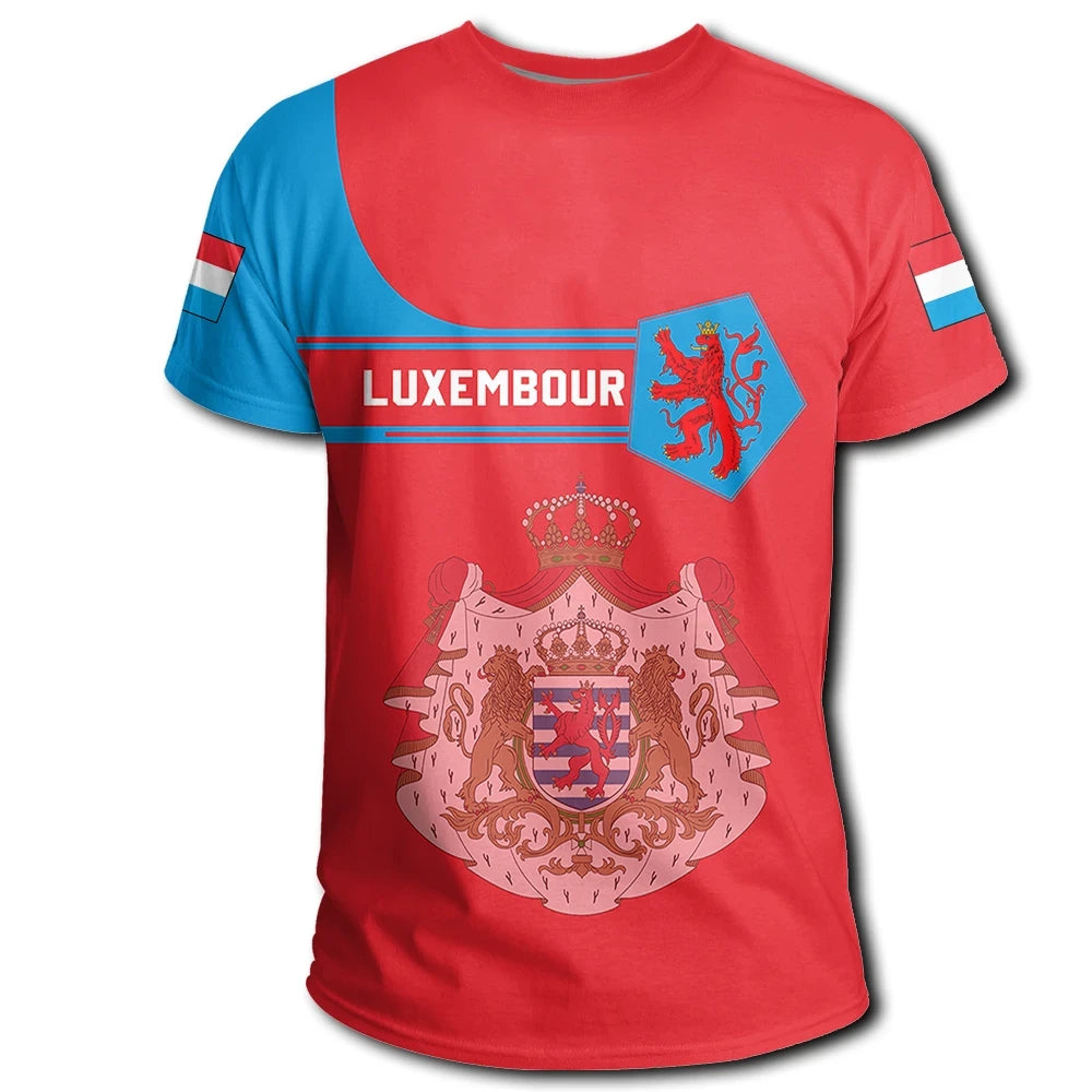 Luxembourg Coat Of Arms T Shirt Simple Style8 RLT6 - Wonder Print Shop