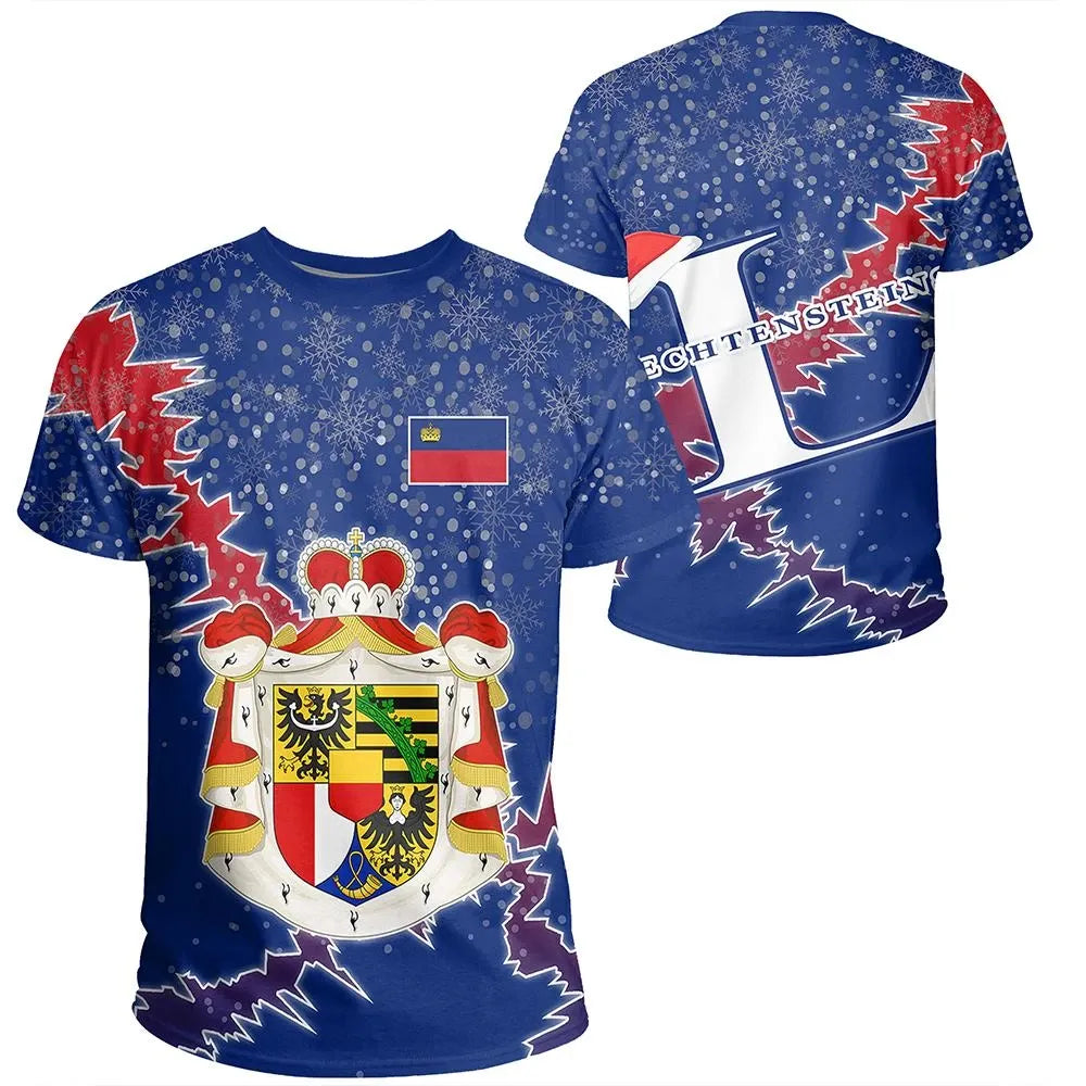 Liechtensteins Christmas Coat Of Arms T Shirt X Style8 RLT6 - Wonder Print Shop