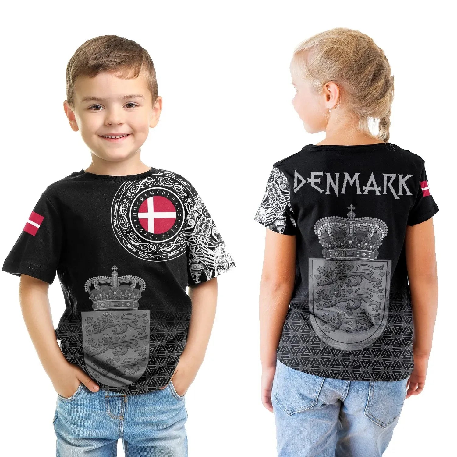 viking-t-shirt-kid-denmark-coat-of-arms