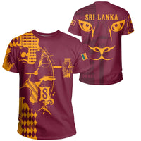Sri Lanka King Of Lion T Shirt Red RLT7 - Wonder Print Shop
