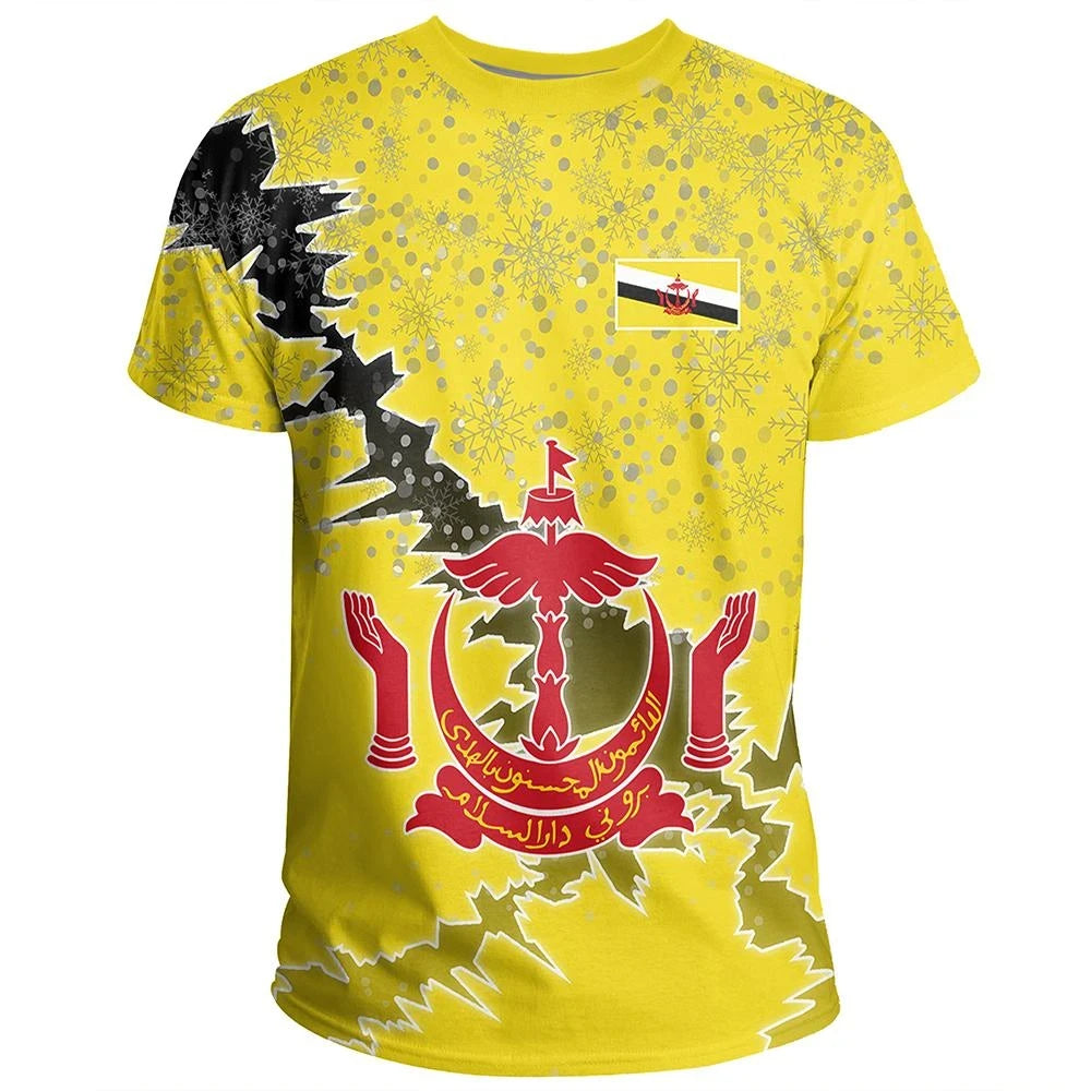 Brunei Christmas Coat Of Arms T Shirt X Style RLT7 - Wonder Print Shop