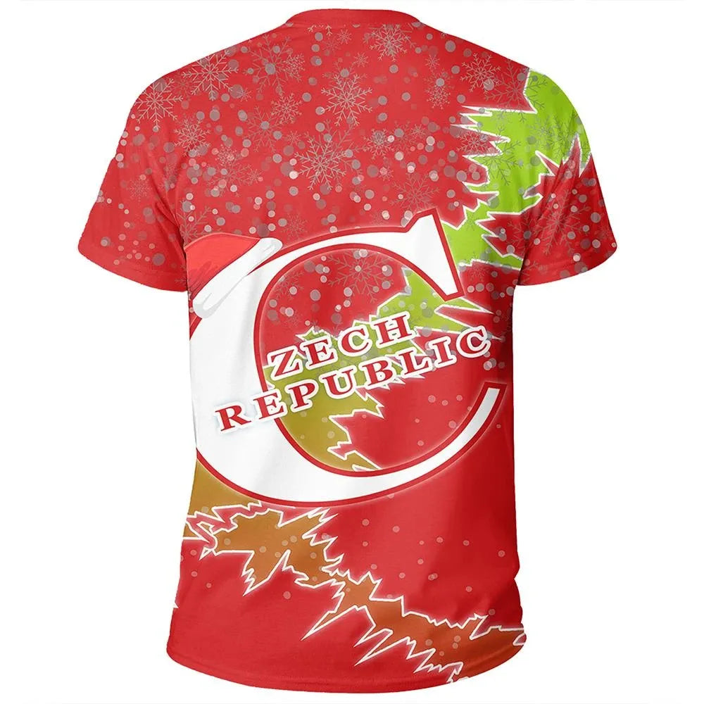 Czech Republic Christmas Coat Ofrms T Shirt X Style RLT13 - Wonder Print Shop