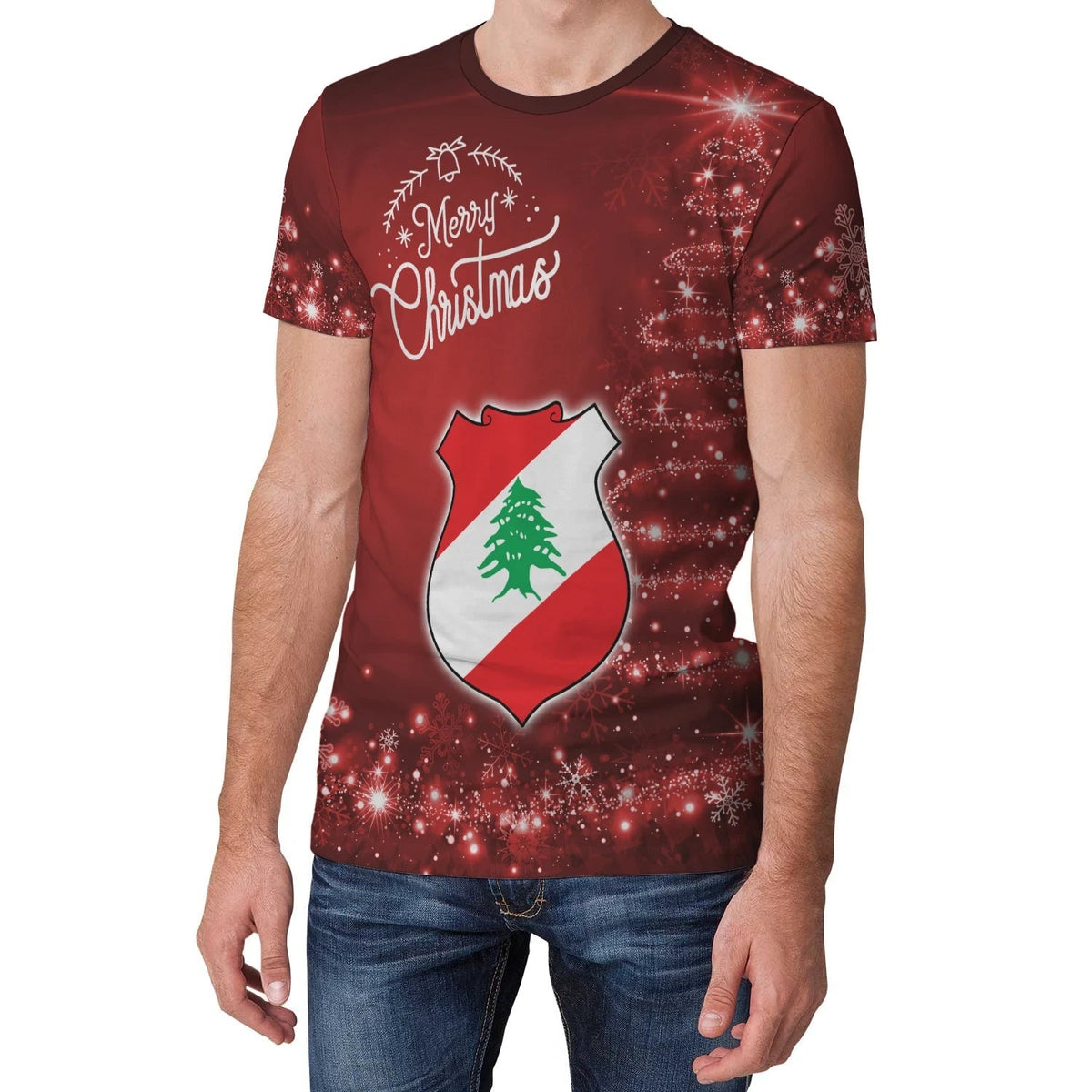 Lebanon Christmas T Shirt Womens/Mens RLT6 - Wonder Print Shop