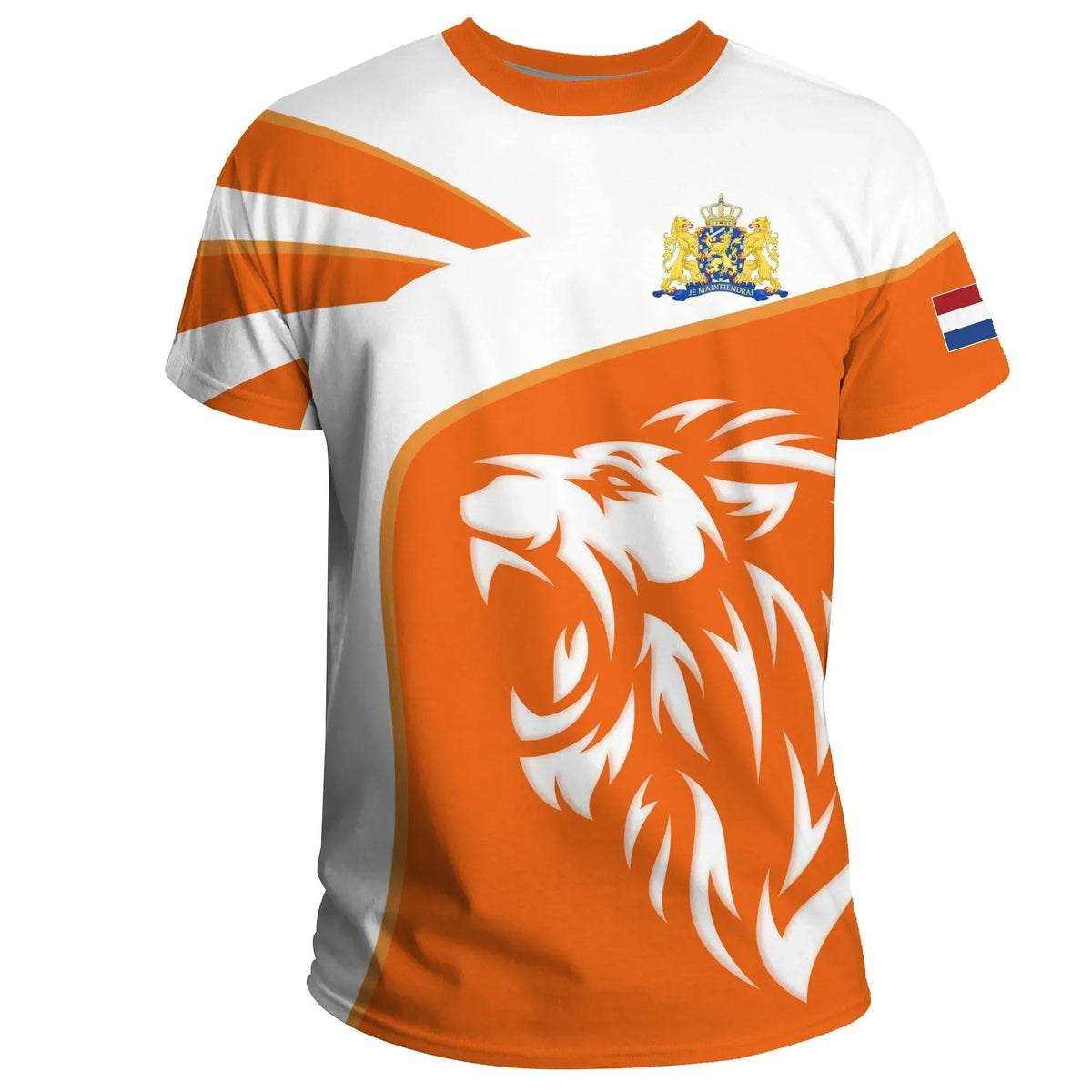 Netherlands T Shirt Netherlands Coat Of Arms Lion RLT7 - Wonder Print Shop