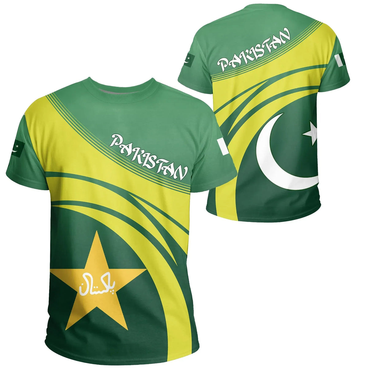 Pakistan Star Cricket T Shirt RLT13 - Wonder Print Shop