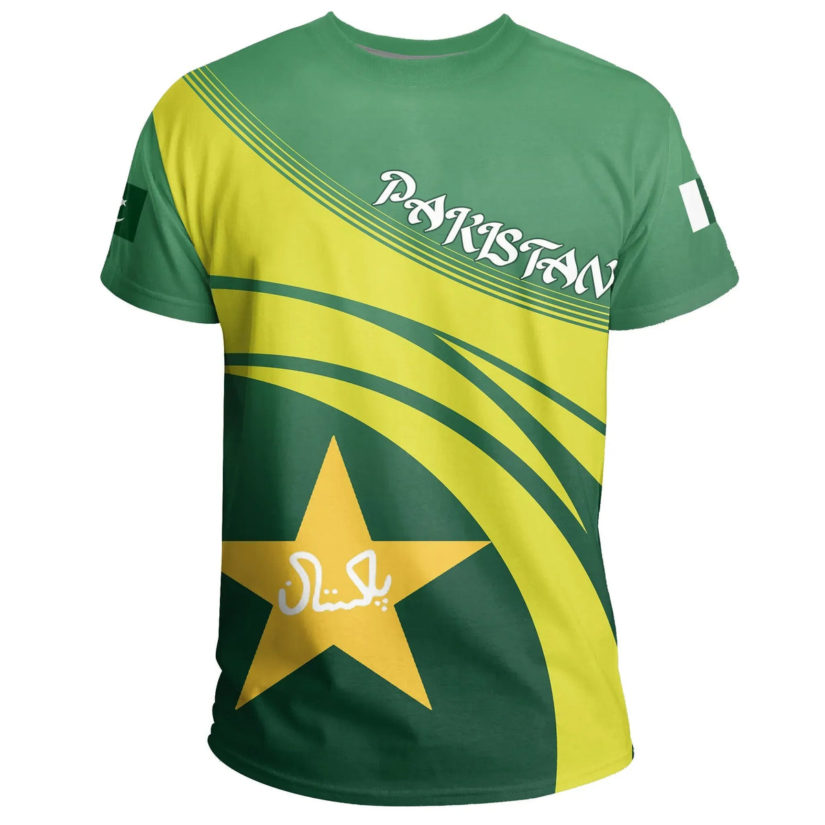 Pakistan Star Cricket T Shirt RLT13 - Wonder Print Shop