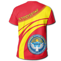 Kyrgyzstan Coat Of Arms T Shirt Cricket Style RLT8 - Wonder Print Shop