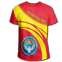 Kyrgyzstan Coat Of Arms T Shirt Cricket Style RLT8 - Wonder Print Shop