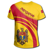 Moldova Coat Of Arms T Shirt Cricket StyleW RLT13 - Wonder Print Shop