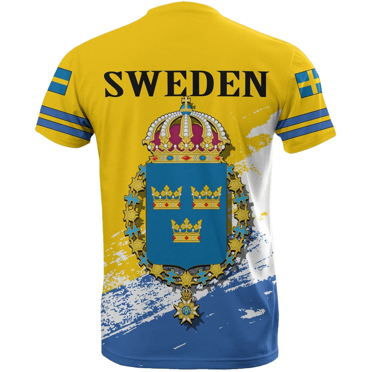 Sweden Hockey T Shirt Hockey Three Crowns RLT7 - Wonder Print Shop