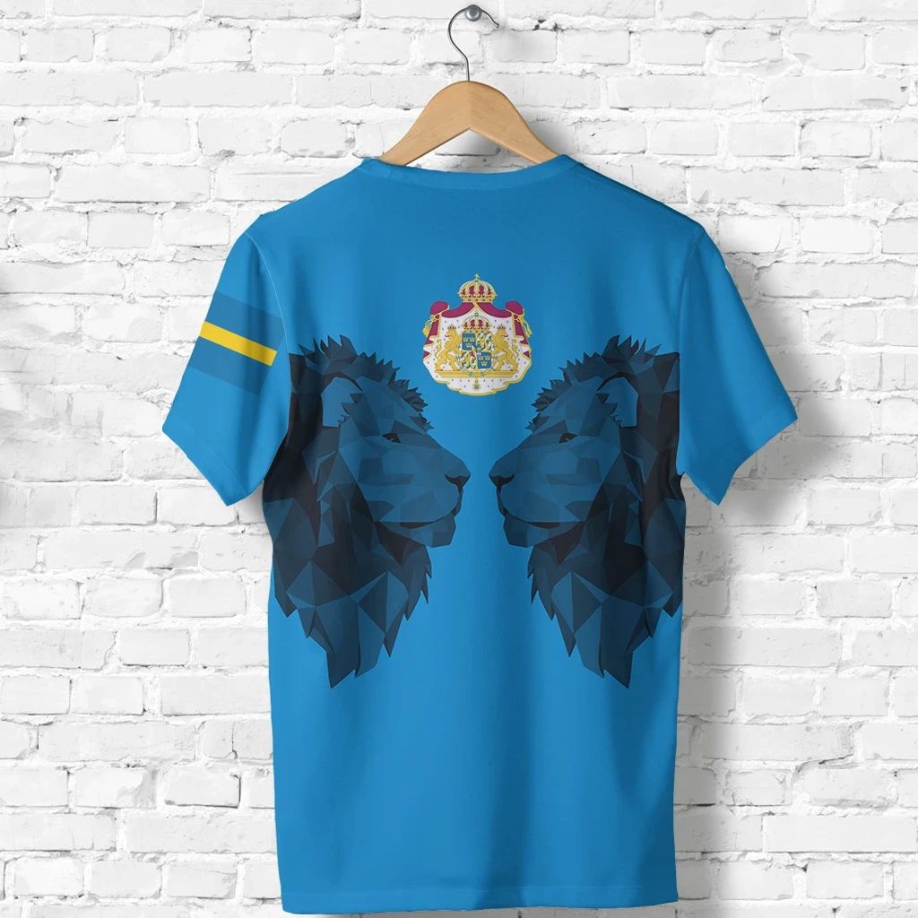 Sweden T Shirt Double Lion RLT7 - Wonder Print Shop