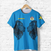 Sweden T Shirt Double Lion RLT7 - Wonder Print Shop