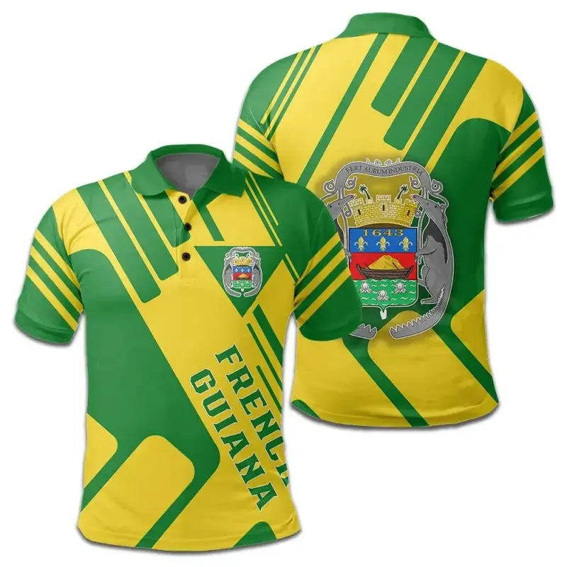French Guiana Coat Of Arms T Shirt Rockie RLT8 - Wonder Print Shop