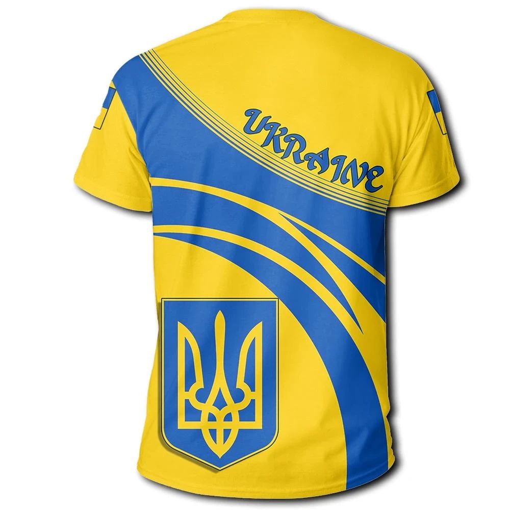 Ukraine Coat Of Arms T Shirt Cricket Style RLT7 - Wonder Print Shop