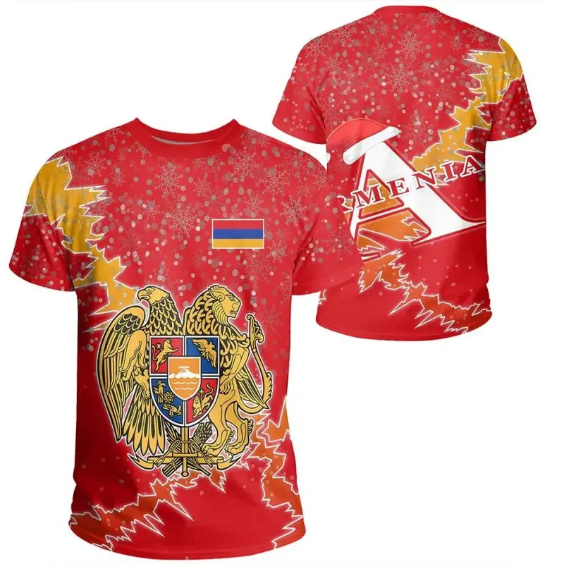 Armenia Christmas Coat Of Arms T Shirt X Style RLT8 - Wonder Print Shop