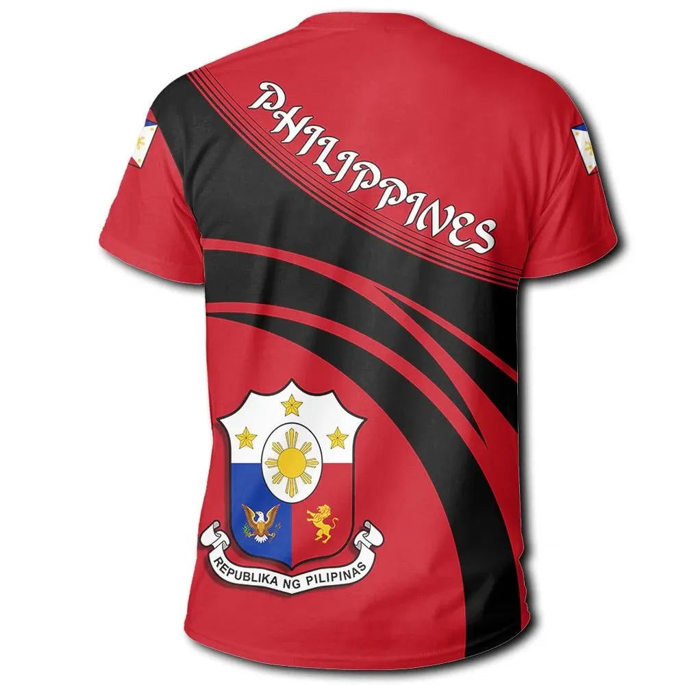 Philippines Coat Of Arms T Shirt Cricket Style RLT6 - Wonder Print Shop