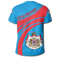 Luxembourg Coat Of Arms T Shirt Cricket Style RLT6 - Wonder Print Shop