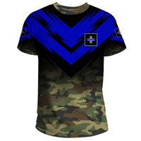 Switzerland Flag T Shirt Based Version Of The Thin Blue Line Symbol RLT13 - Wonder Print Shop