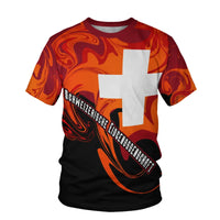 Switzerland T Shirt Flame Of Switzerland RLT13 - Wonder Print Shop