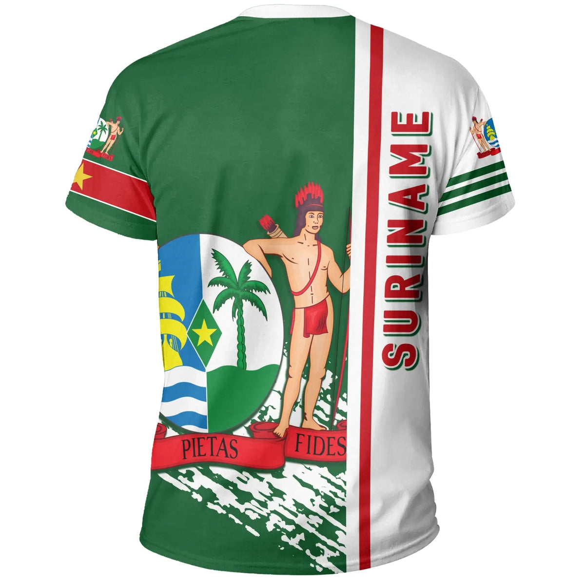 Suriname T Shirt Quarter Style RLT7 - Wonder Print Shop