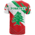 Lebanon Personalised T Shirt Lebanon Flag Polygon Style24 RLT6 - Wonder Print Shop