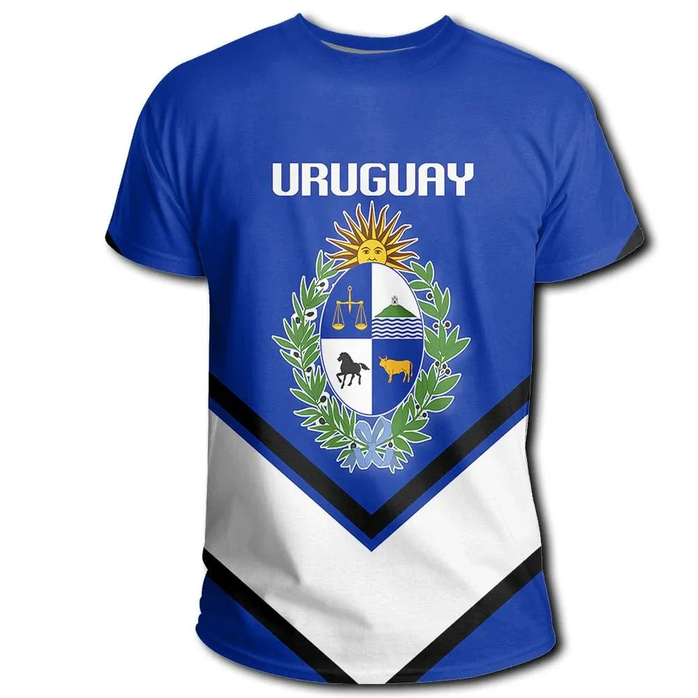 Uruguay Coat Of Arms T Shirt Lucian Style RLT6 - Wonder Print Shop
