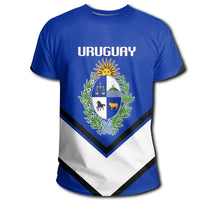 Uruguay Coat Of Arms T Shirt Lucian Style RLT6 - Wonder Print Shop