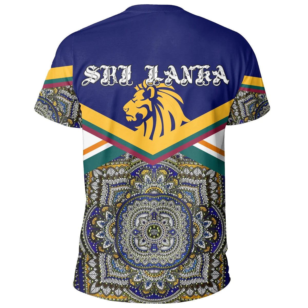 Sri Lanka Lion Mandala T Shirt RLT7 - Wonder Print Shop