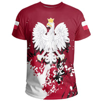 Poland T Shirt Coat Of Arms Spaint Style RLT7 - Wonder Print Shop