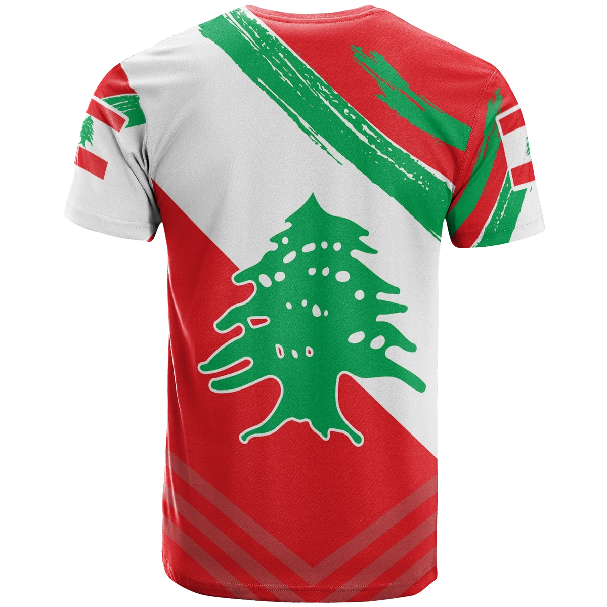 Lebanon T Shirt Lebanon Flag Polygon Style24 RLT6 - Wonder Print Shop