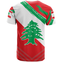Lebanon T Shirt Lebanon Flag Polygon Style24 RLT6 - Wonder Print Shop