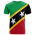 Saint Kitts and Nevis T Shirt Saint Kitts and Nevis Flag Style RLT6 - Wonder Print Shop