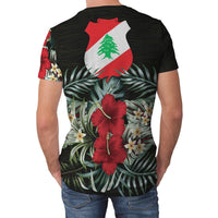 Lebanon T Shirt Hibiscus RLT6 - Wonder Print Shop