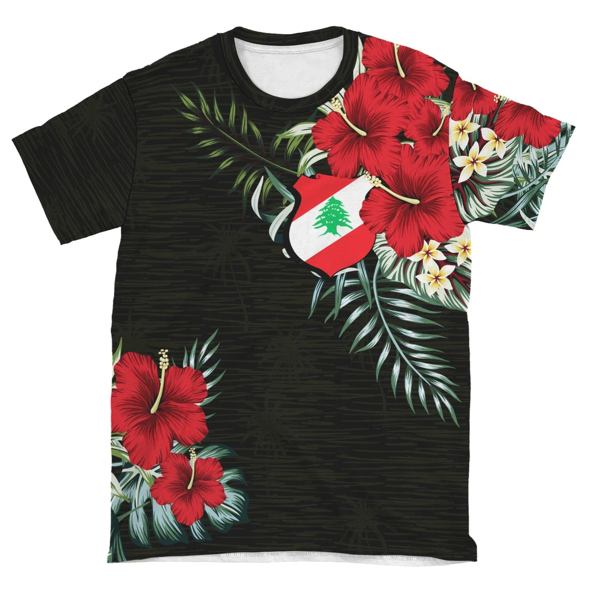 Lebanon T Shirt Hibiscus RLT6 - Wonder Print Shop