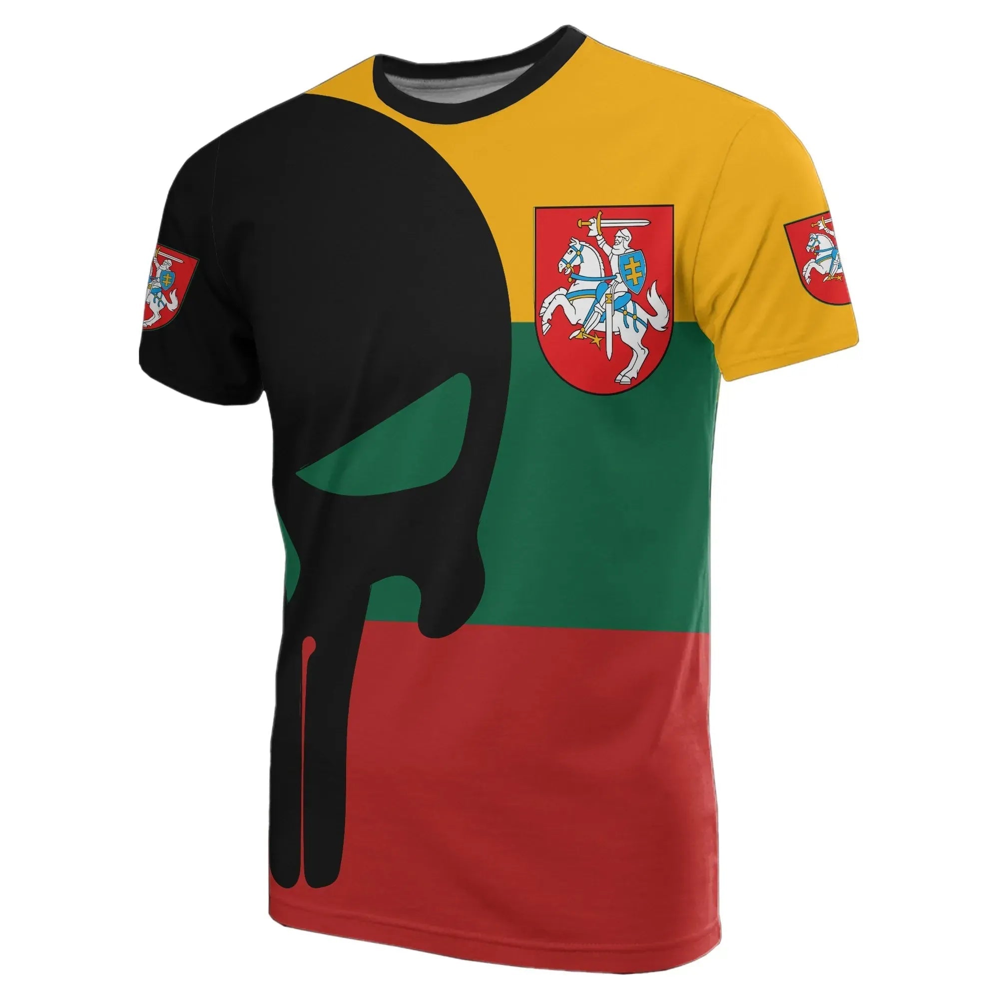 Lithuania T Shirt Skullcap Style RLT6 - Wonder Print Shop