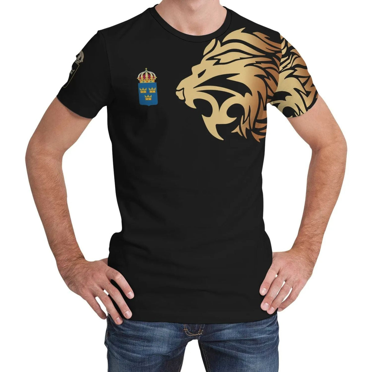 Sweden T Shirt Lion Style RLT7 - Wonder Print Shop