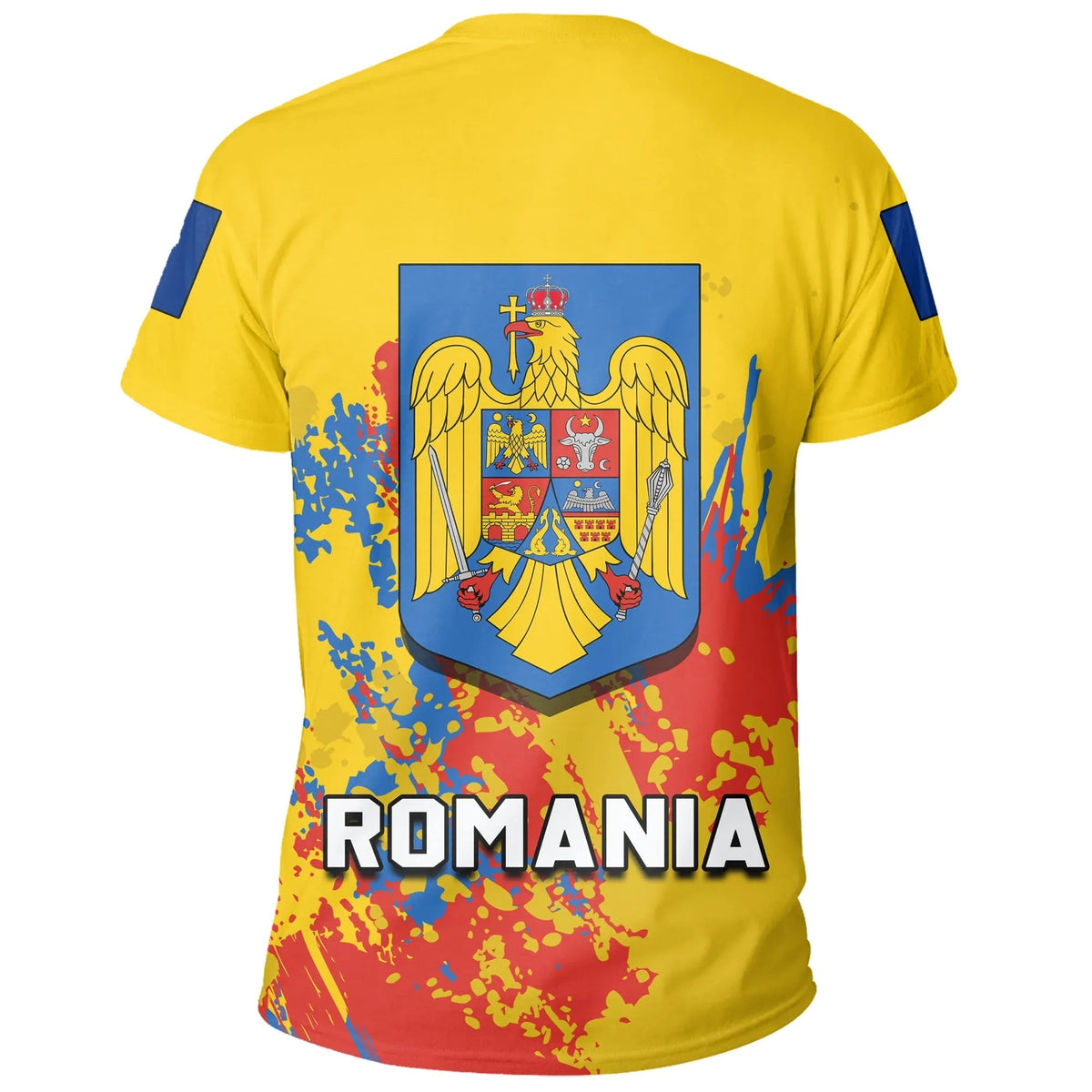 Romania Coat Of Arms T Shirt Spaint Style RLT13 - Wonder Print Shop