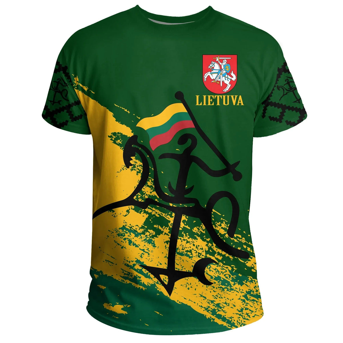 Lithuania T Shirt Lithuanian Tattoo RLT6 - Wonder Print Shop