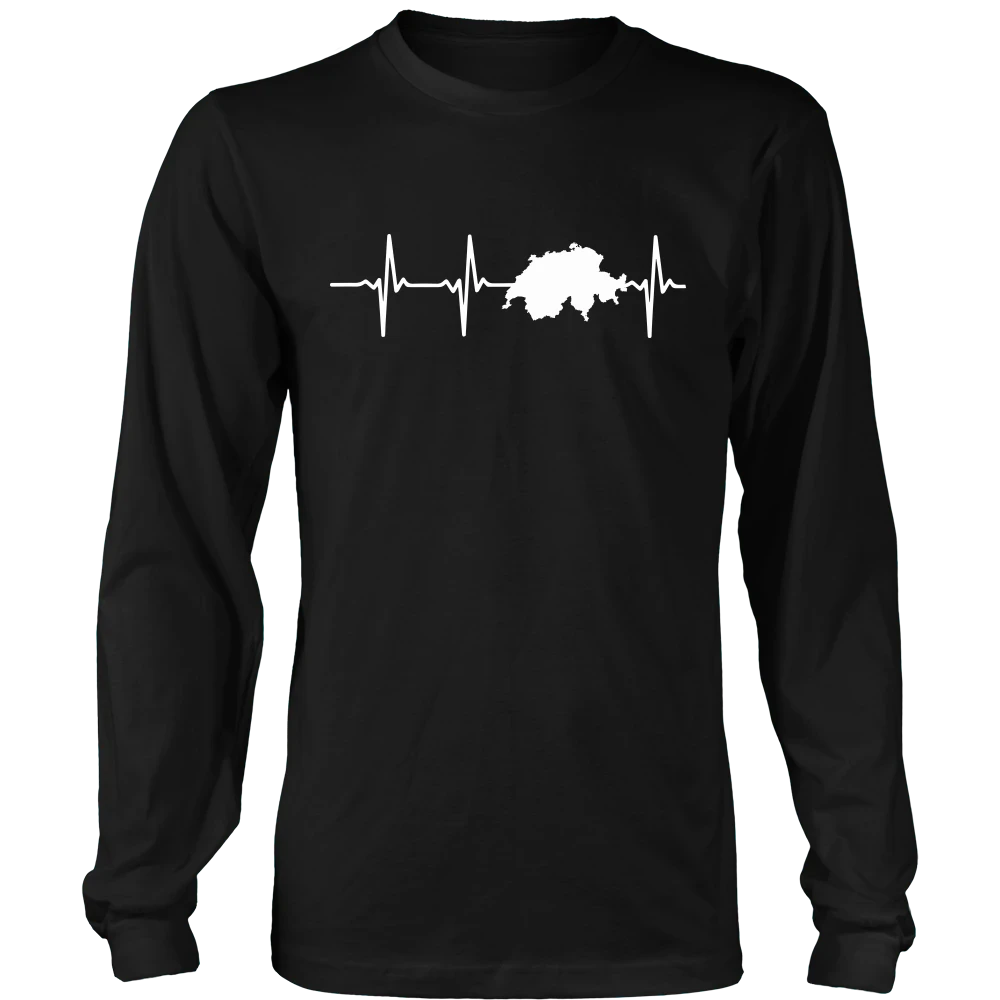 Switzerland T Shirt In My Heartbeat RLT13 - Wonder Print Shop
