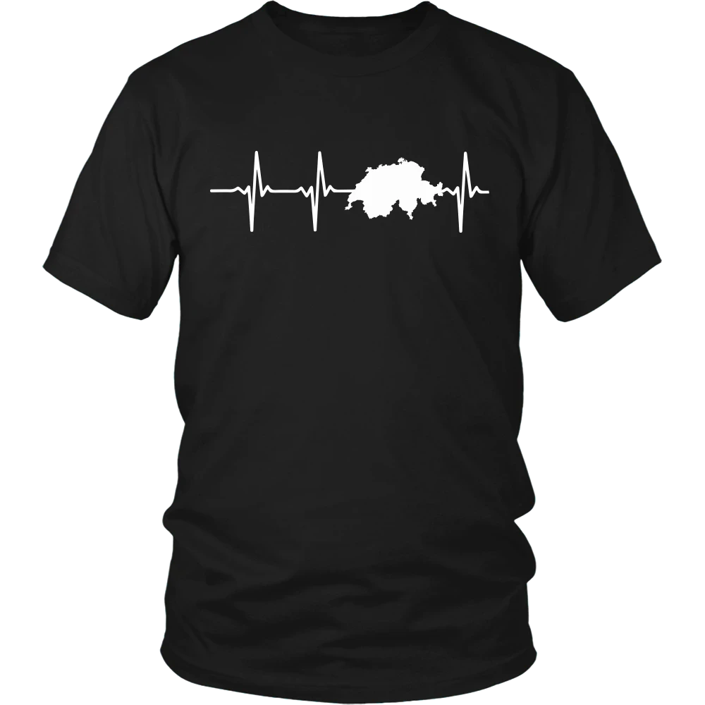 Switzerland T Shirt In My Heartbeat RLT13 - Wonder Print Shop